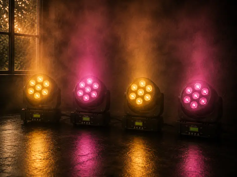 Pack 4× Lyre Wash — Stairville MH-110 LED